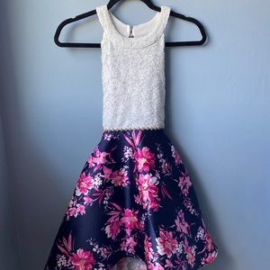 High-low floral dress